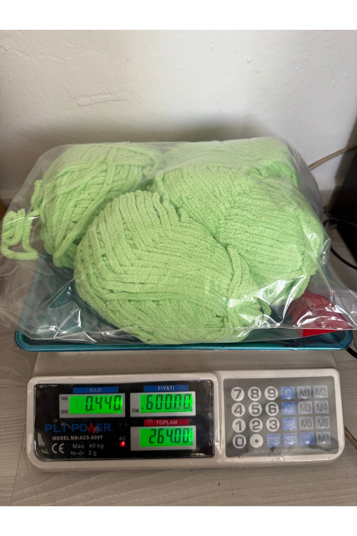 Himalaya pamuklu kadife ip(yeşil)(440 gram)