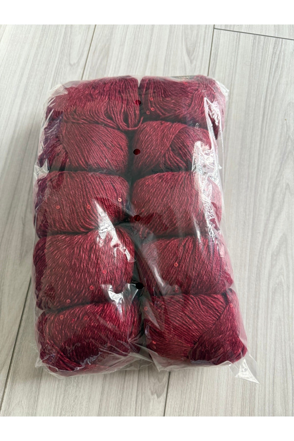 Himalaya pullu örgü ipi (500gram)kırmızı