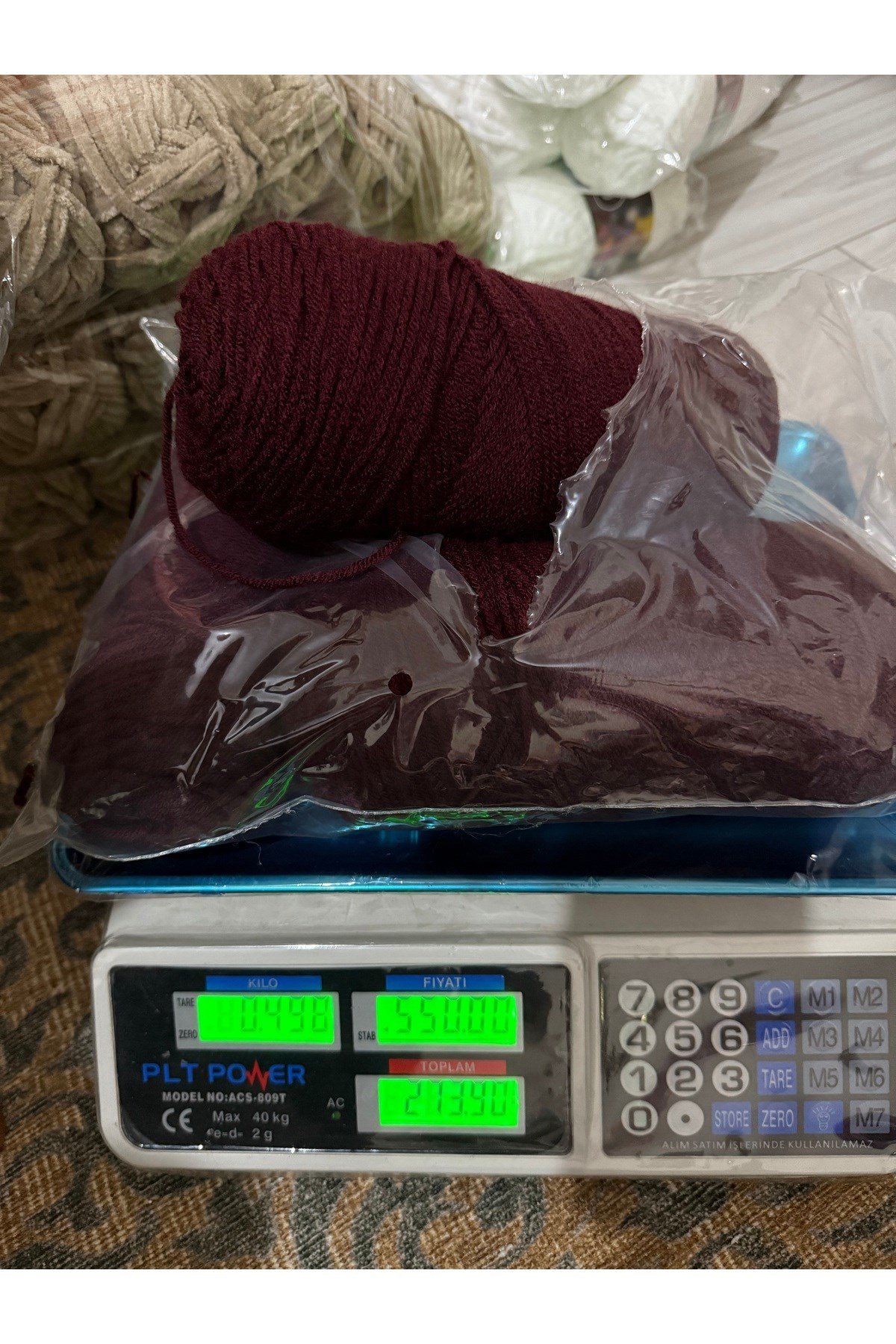 Himalaya sarım ip (498 gram) bordo