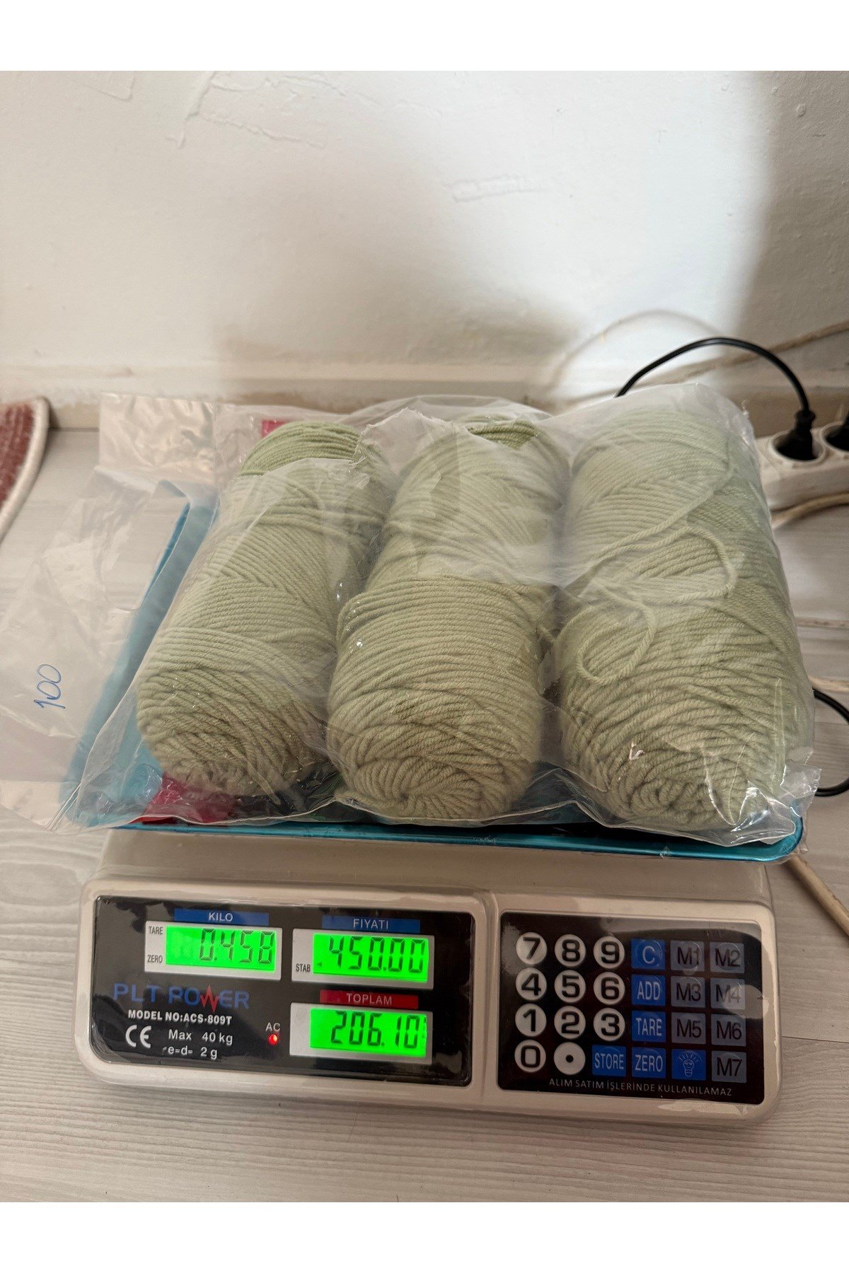 Himalaya sarım örgü ipi(458 gram)küf yeşili