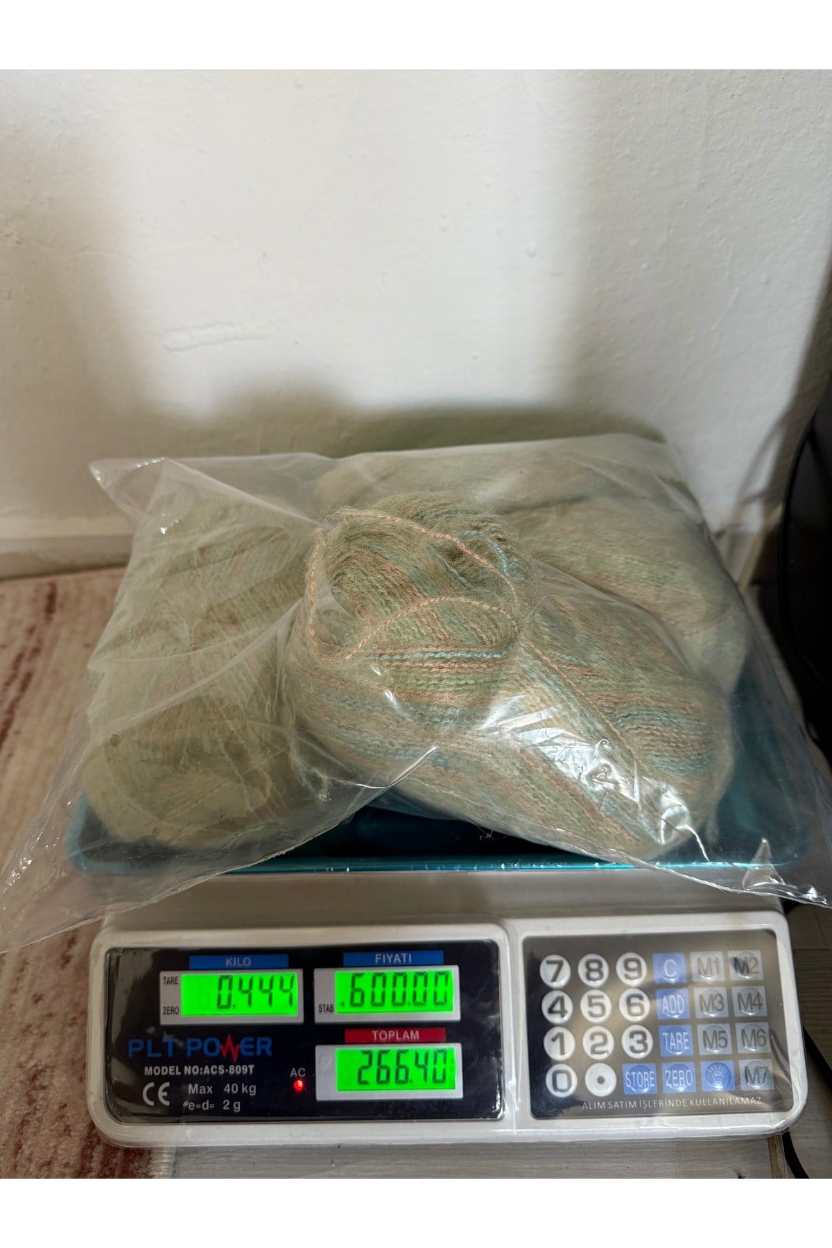Himalaya tiftikli örgü ipi(444 gram)yeşil