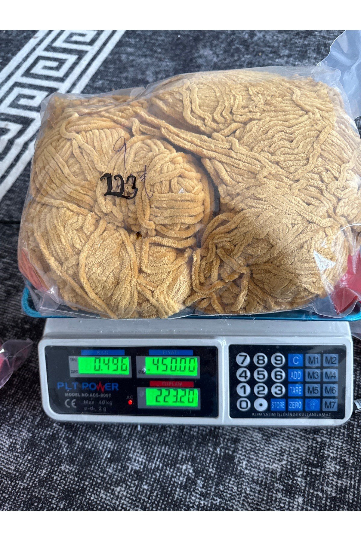 Kadife ip(496 gram)hardal