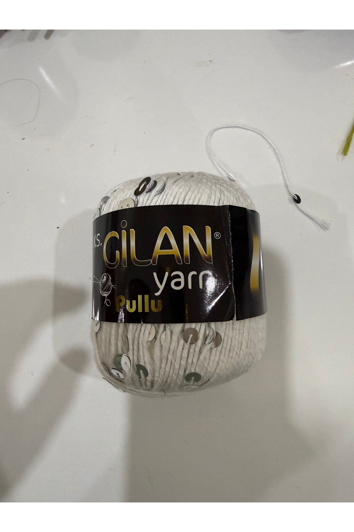 Koton pullu ip (50 gram) beyaz