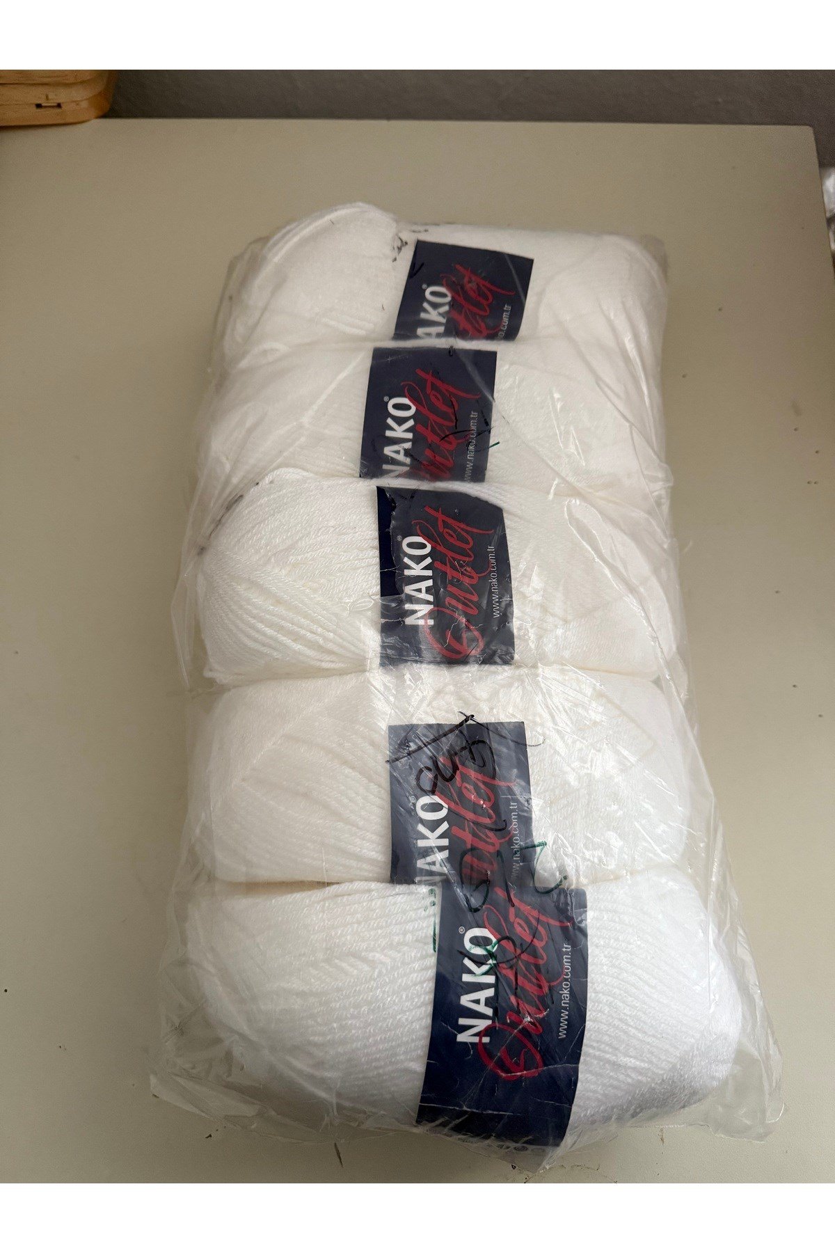 Nako ihraç fazlası ip (500 gram) beyaz