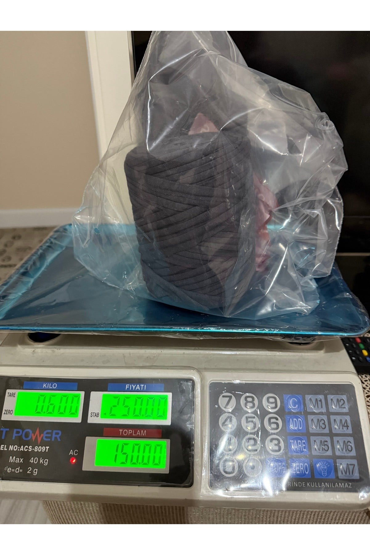 Penye ip (600 gram)siyah