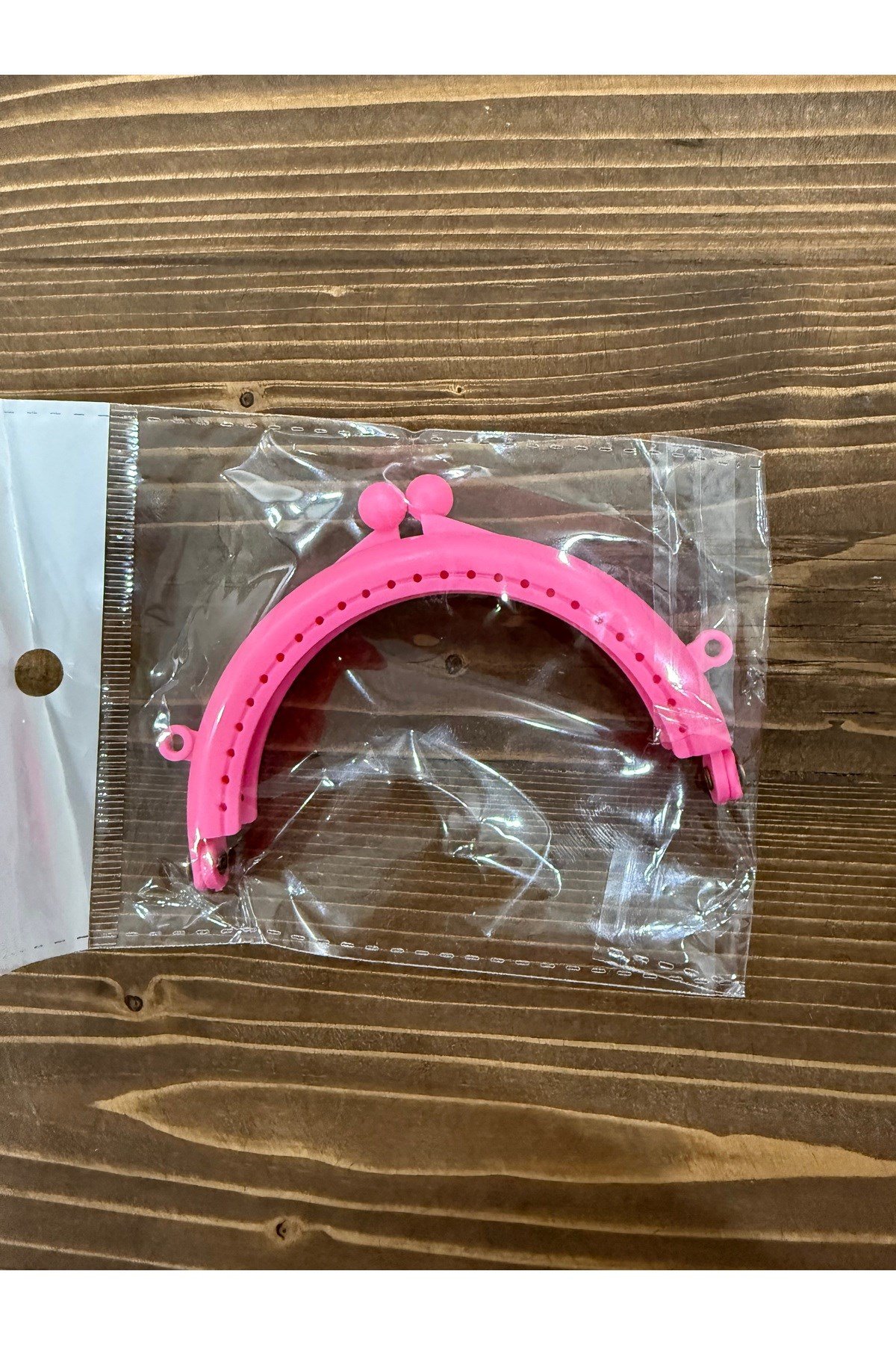 Plastik cüzdan klipsi (pembe)