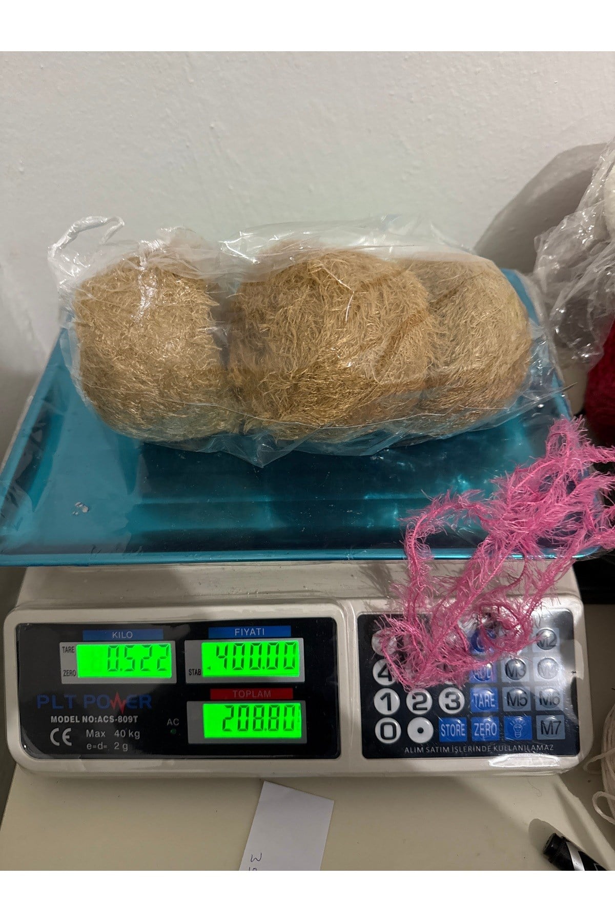 Tavşan tüyü ip (522 gram)kahverengi