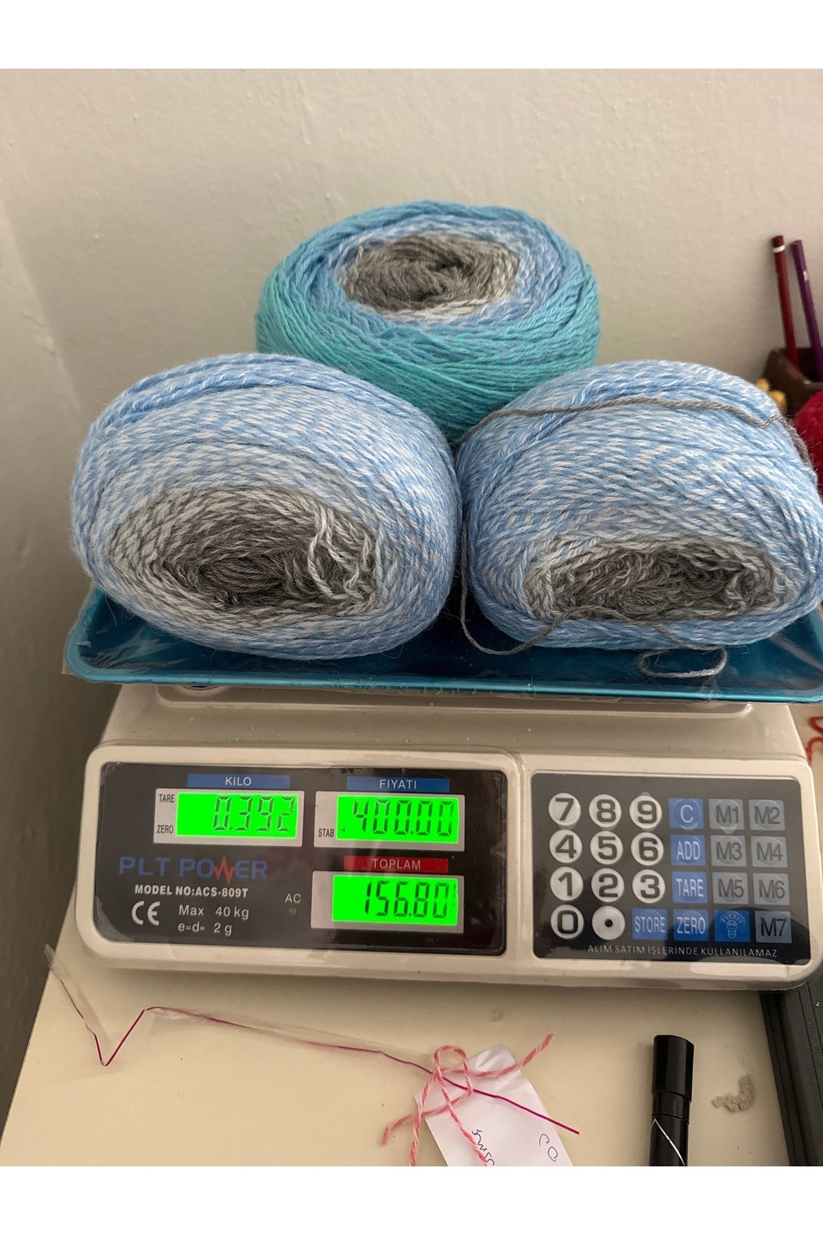 Yarnart flowers kilo ip(392 gram)mavi ebruli
