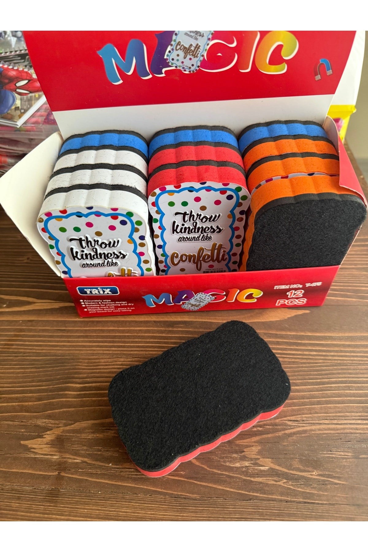 Yazı tahtasi silgisi mıknatıslı (1 adet)