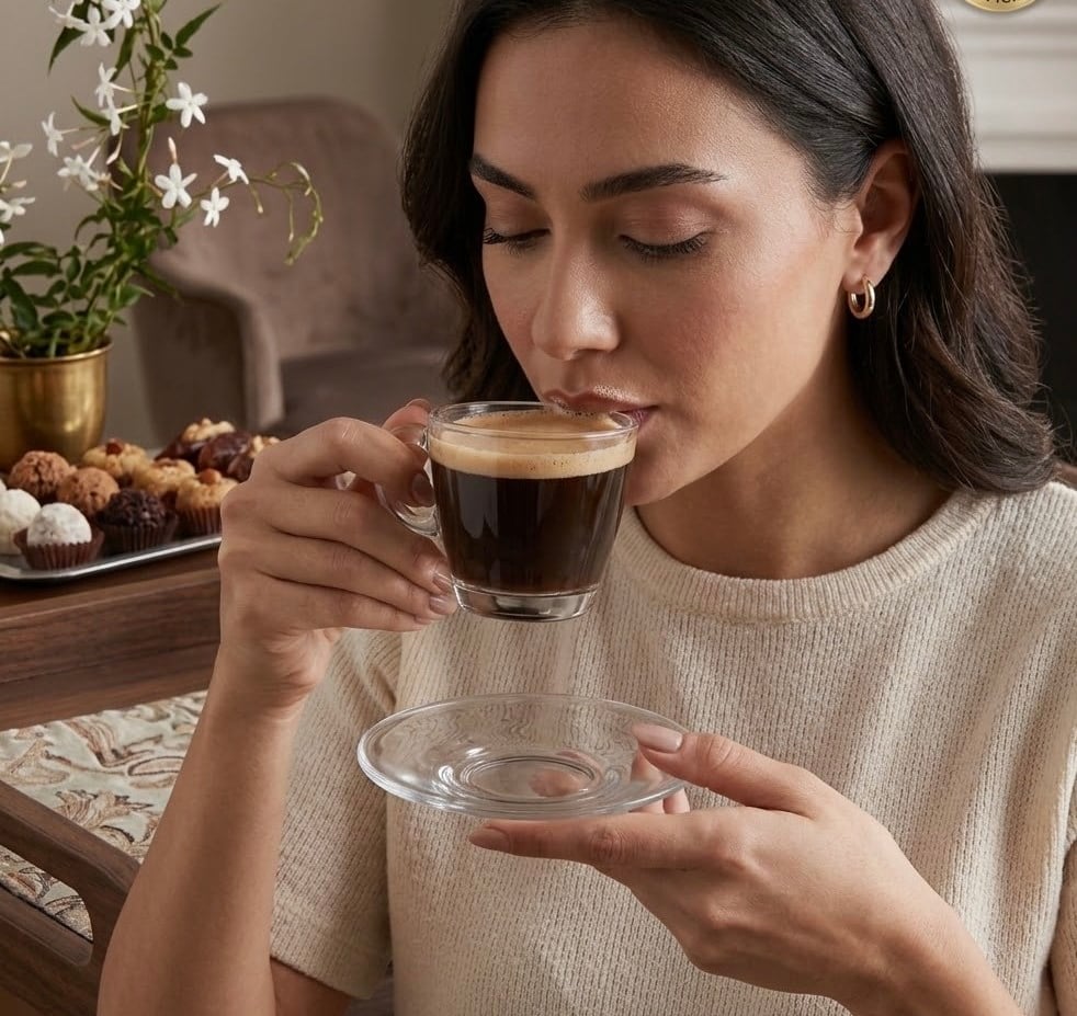 ☕ 6'lı Cam Espresso Fincan Takımı – Şık Sunum, Keyifli Kahve Anları