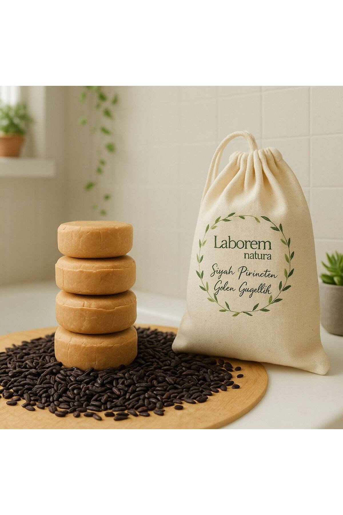 Siyah Pirinç Özlü Katı Şampuan, 50 gram