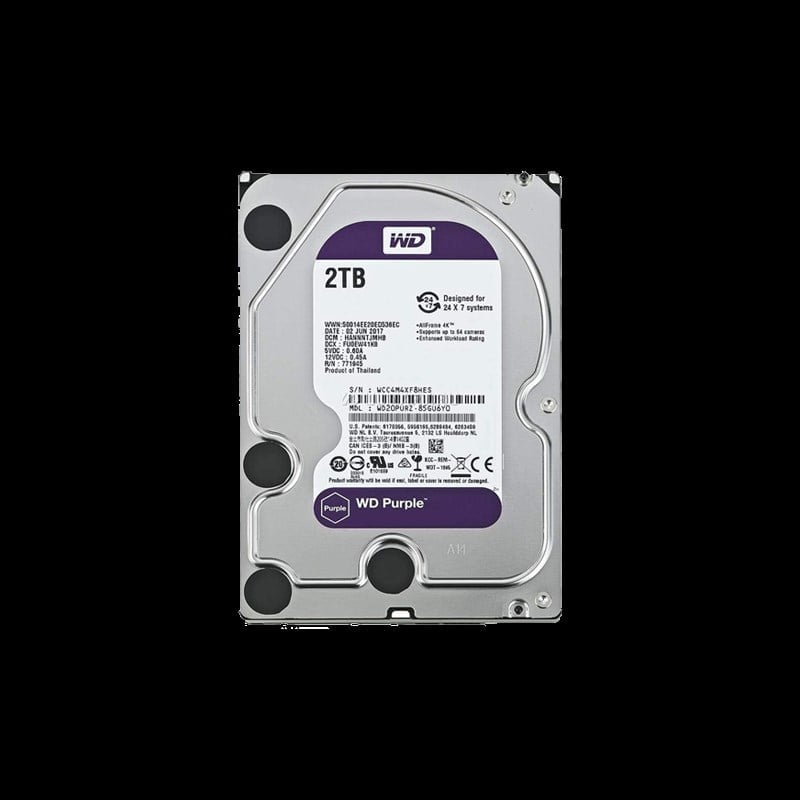 2 Tb Hdd wd Purple 5400RPM 64MB SATA 6GB/s 7x24 Güvenlik Diski