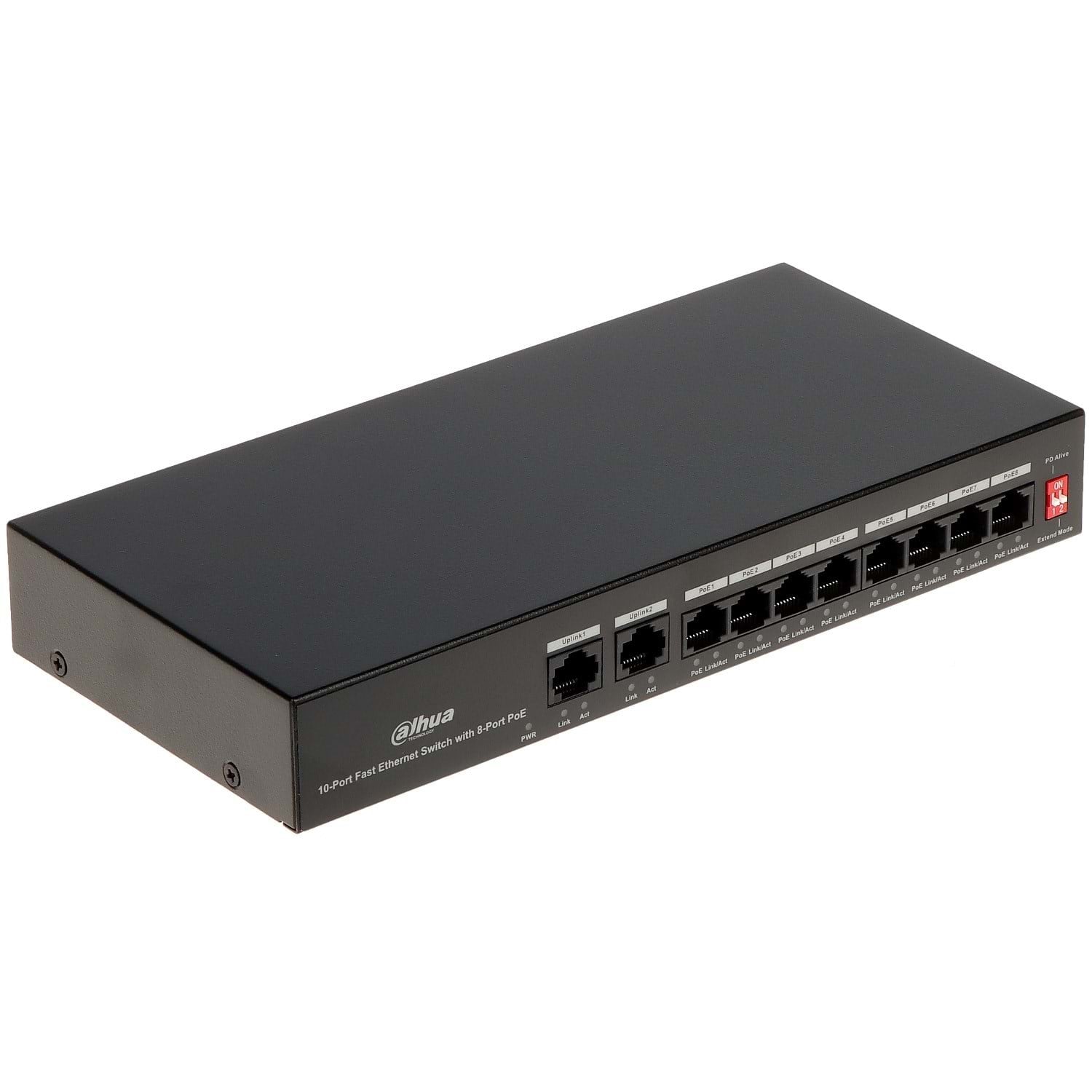 DAHUA PFS3010-8ET-65 8PORT POE 2XUPLINK 10/100 SWITCH 65W