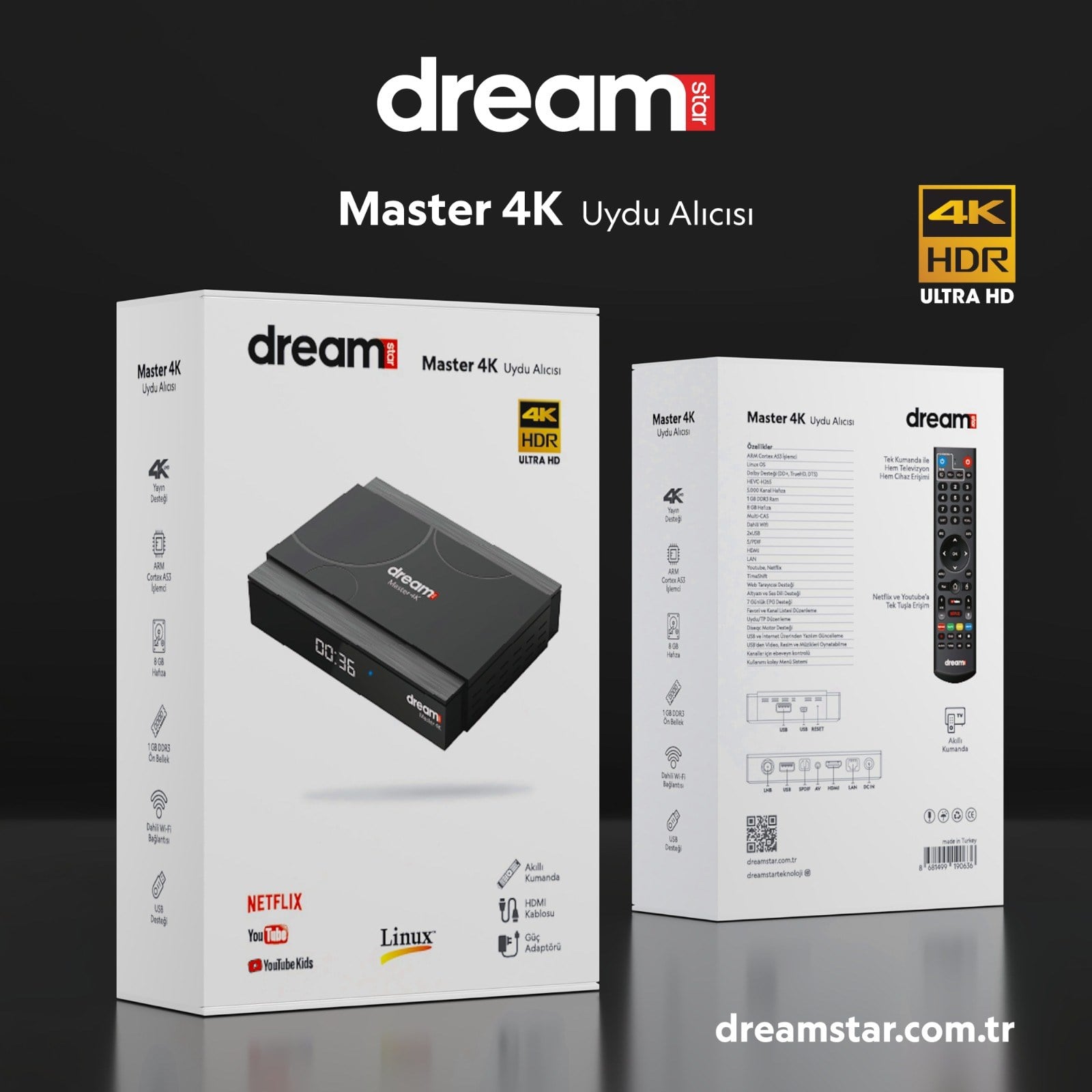 Dreamstar Master 4K Uydu Alıcısı