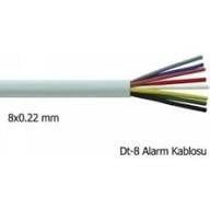DT8 KABLO - DT-8 ALARM DİAFON KABLOSU- DT8 8x0.22mm (CCA) ALARM DİAFON KABLO CABLE