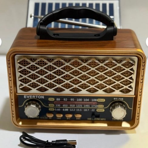 Everton Rt-735 Solar Enerjili Nostajık Radyo Bluetooth usb/fm/radyo