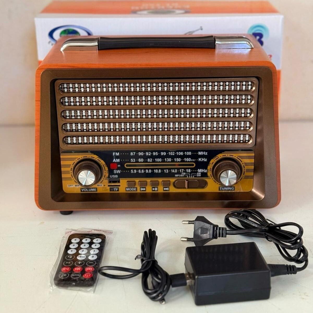 Everton Rt-750 büyük boy USB/FM/BT Bluetooth Nostajık Radyo Müzik Çalar