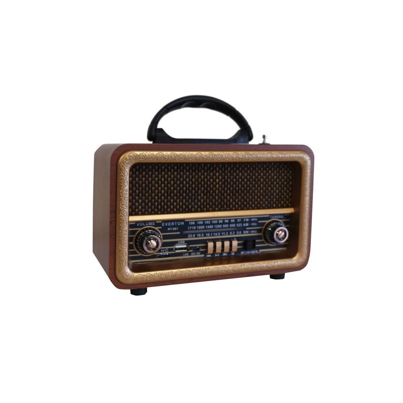 Everton Rt-861 Bluetooth Fm-Usb-Tf-Aux Şarjlı Nostaljik Radyo