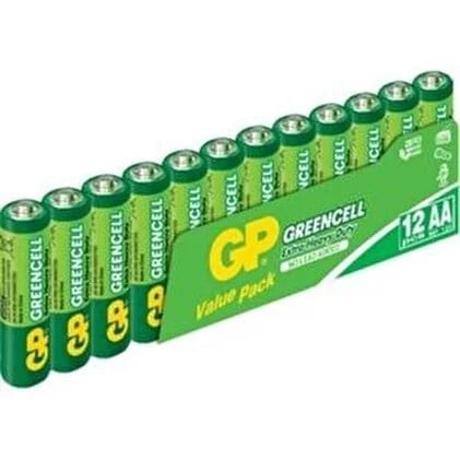 GP Greencel R03 AAA Boy İnce Çinko Kalem Pil 12li