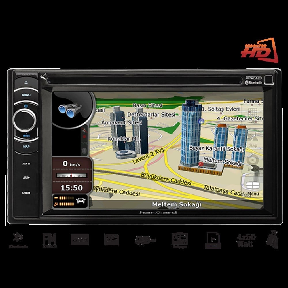 Harward HR-N622 Double Teyp 6.2 Inç 4x50 Watt Mirrorlink