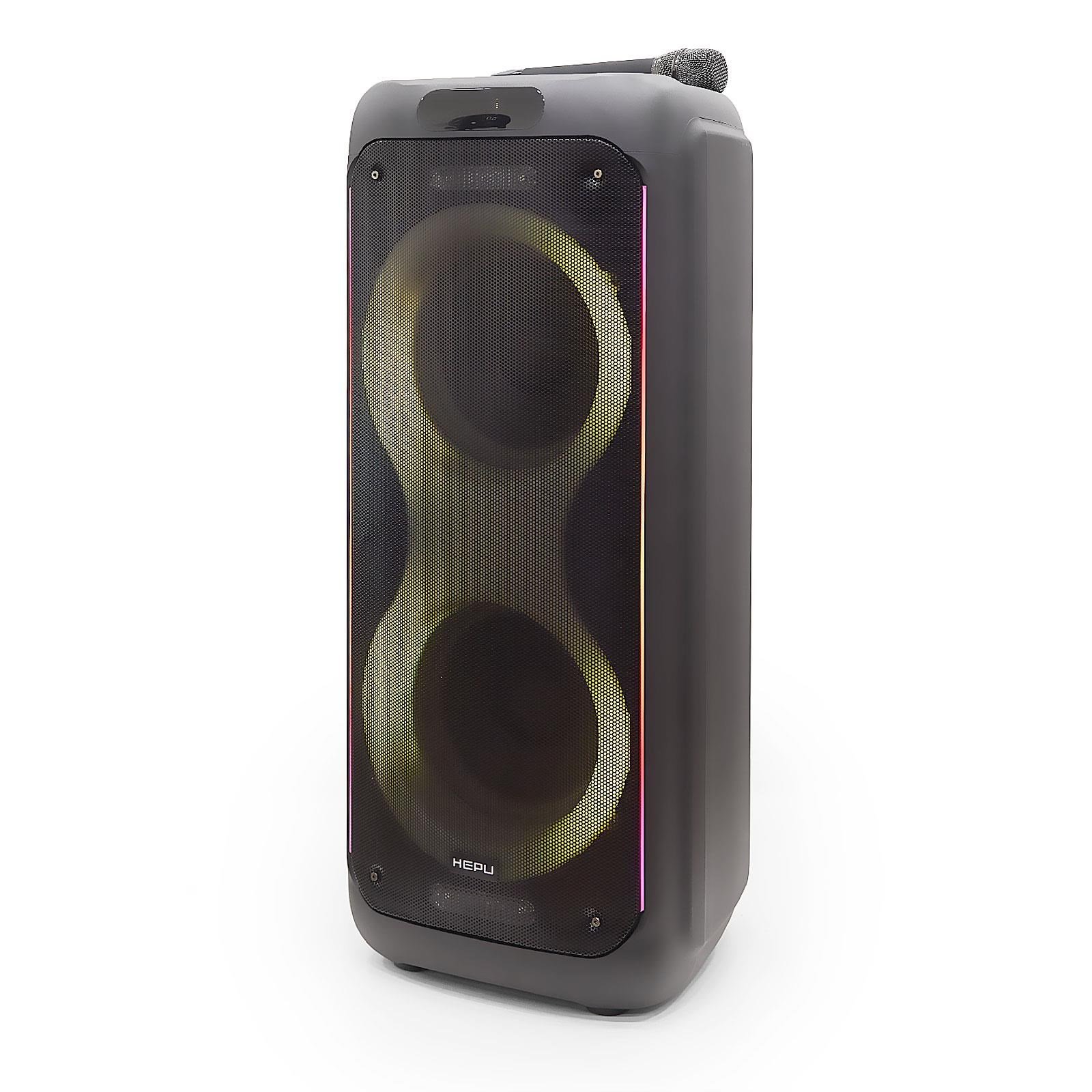 Hepu HP-940 Taşınabilir Şarjlı Bluetooth Hoparlör 80 w Rms 2*10 İnc Woofer Ultra Bass
