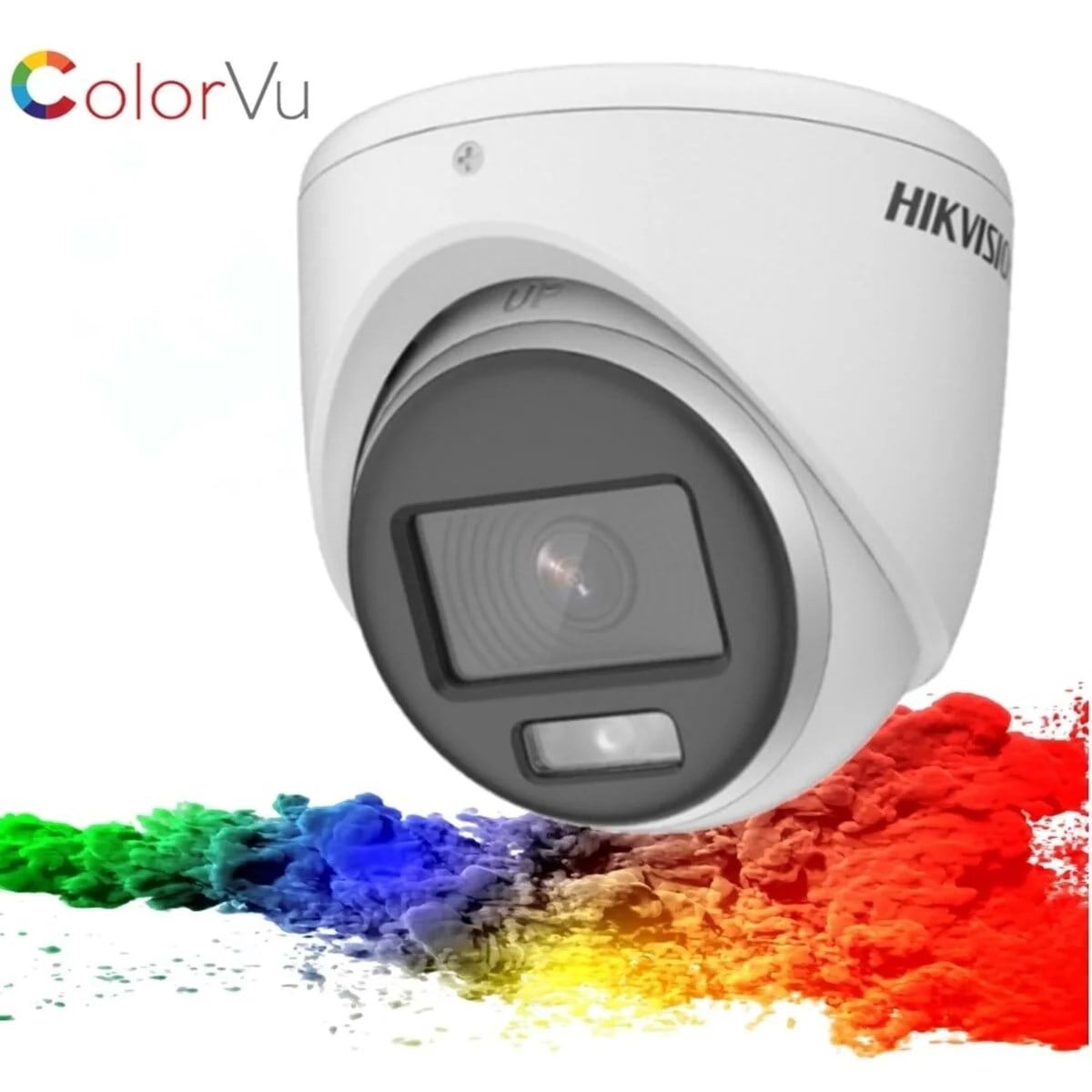 Hikvision DS-2CE70DF0T-LPFS 2MP TVI 1080P 2.8 mm Sesli Sabit Lensli ColorVu IR Turret Kamera Dome
