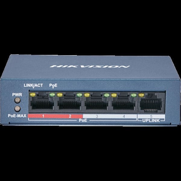 Hikvision DS-3E0106P-E/M 4 Portlu 10/100 Fast Ethernet Switch- 4 Port Poe 35W