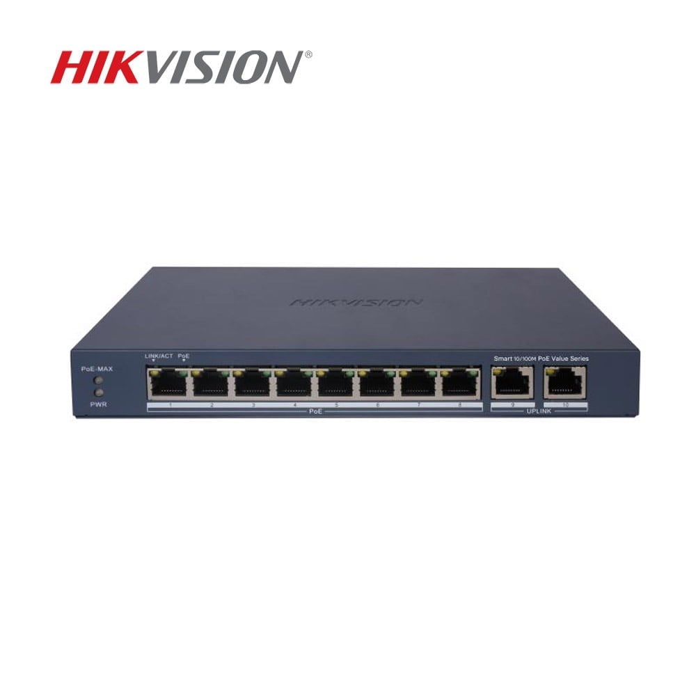 HIKVISION DS-3E1310P-EI/M 8X10/100M+2G POE SWITCH HK-DS-3E1310P-EI/M