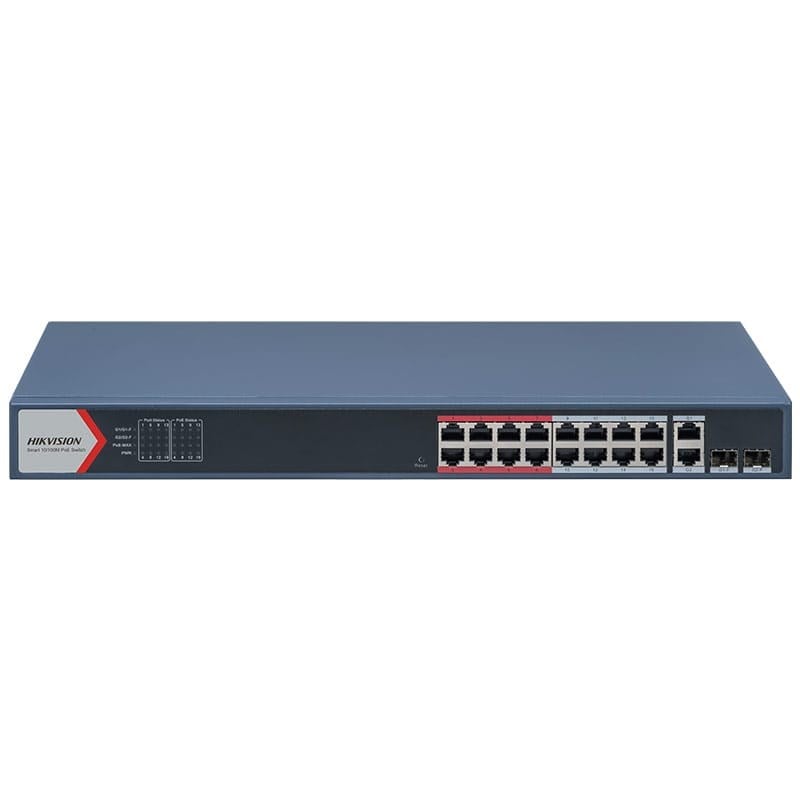 HİKVİSİON DS-3E1318P-EI/M 16 Portlu Hızlı Ethernet Akıllı POE Anahtarı