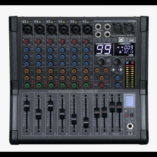 KLANGMEİSTER PM-6FX 6 KANAL 2x450W-4Ω POWER MİKSER