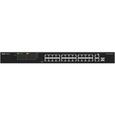Reyee RG-ES126FGS-P 26 Portlu, 10/100 Fast Ethernet, Tak Çalıştır Switch, 2 Gigabit Uplink, 1 Gigabit Combo, 24 Port PoE