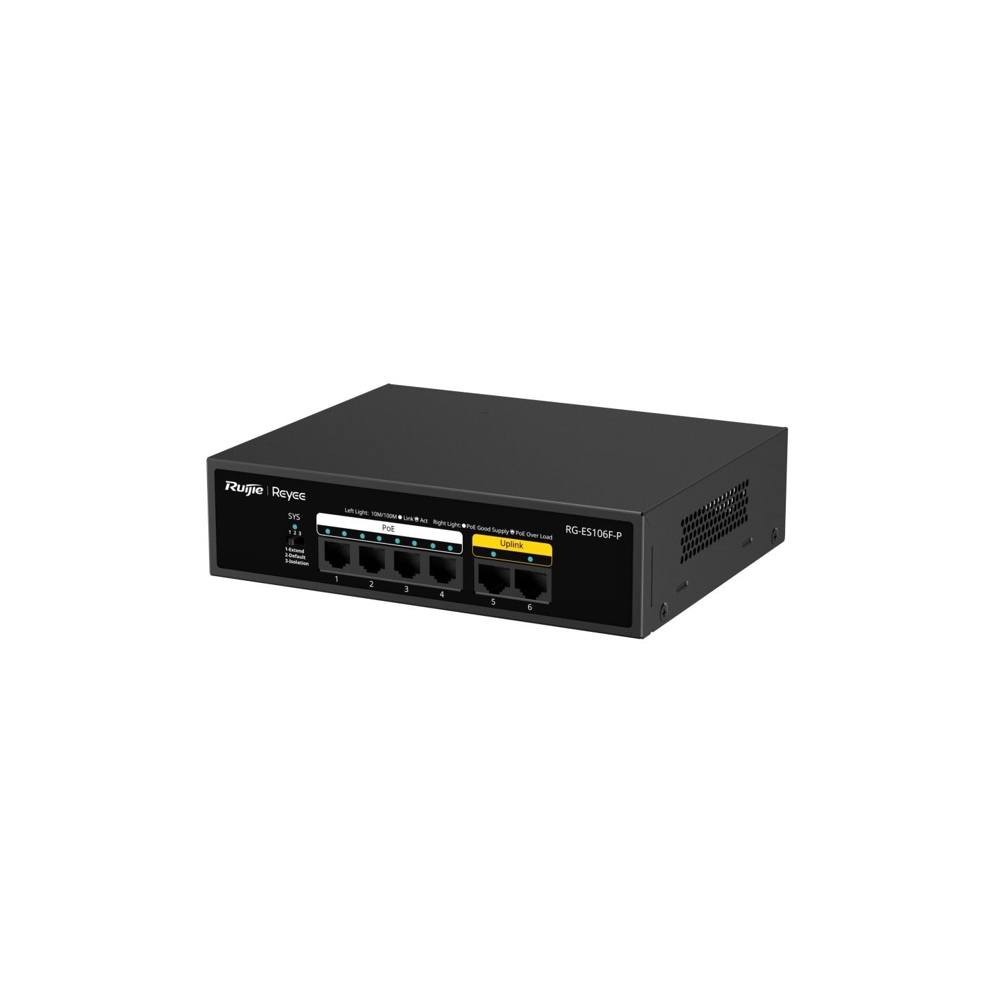 Ruıjıe Reyee RG-ES106F-P, 6-Portlu 10/100 Mbps Yönetilmeyen PoE Anahtarı