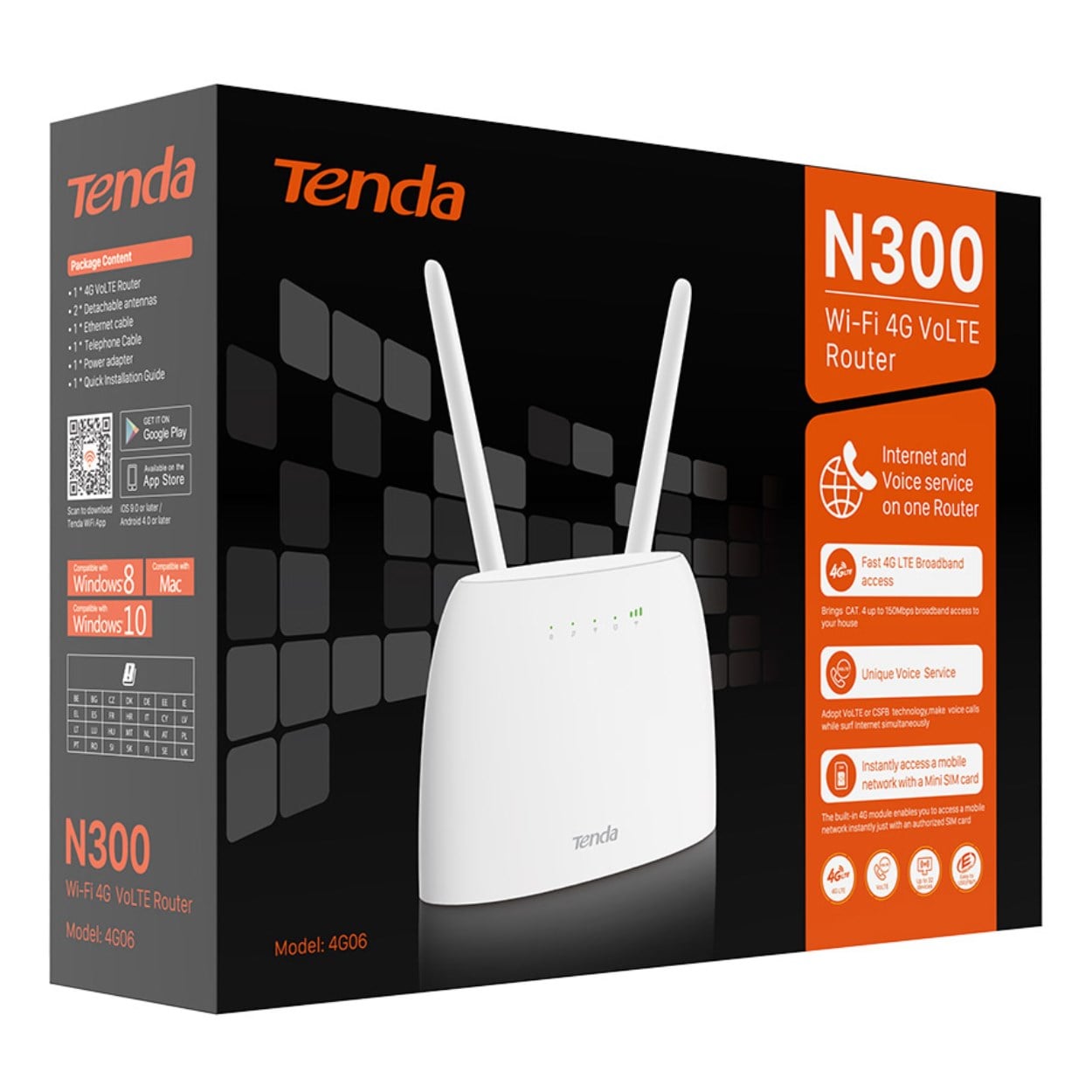 Tenda 4G06 4G LTE Router Sim Kartlı