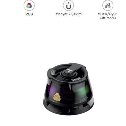 Torima  D39 Manyetik Rgb Işıklı 5.3 Telefon Tutucu Mini Bluetooth Hoparlör Speaker Siyah