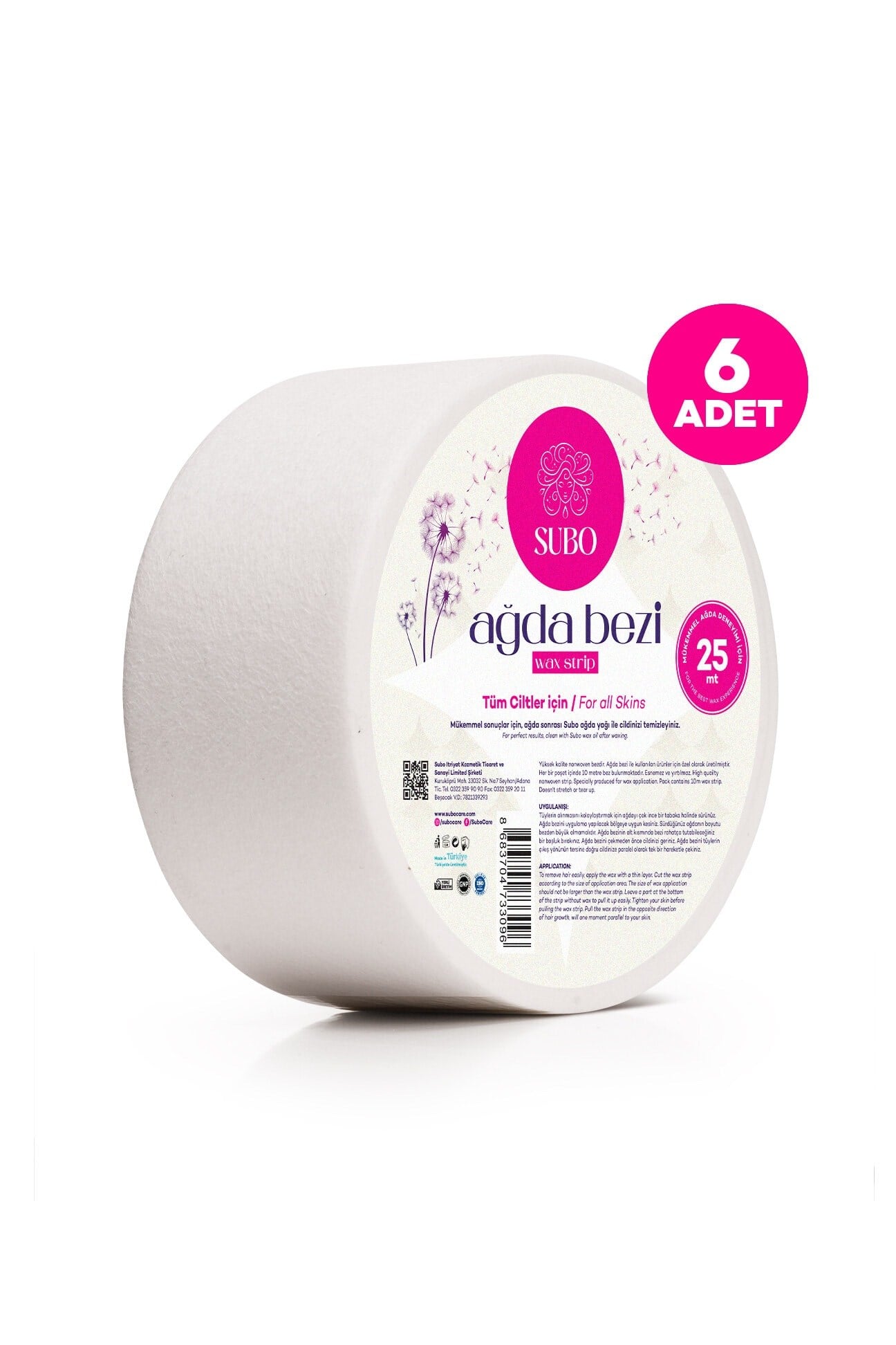 SUBO AĞDA BEZİ 6X25 MT RULO