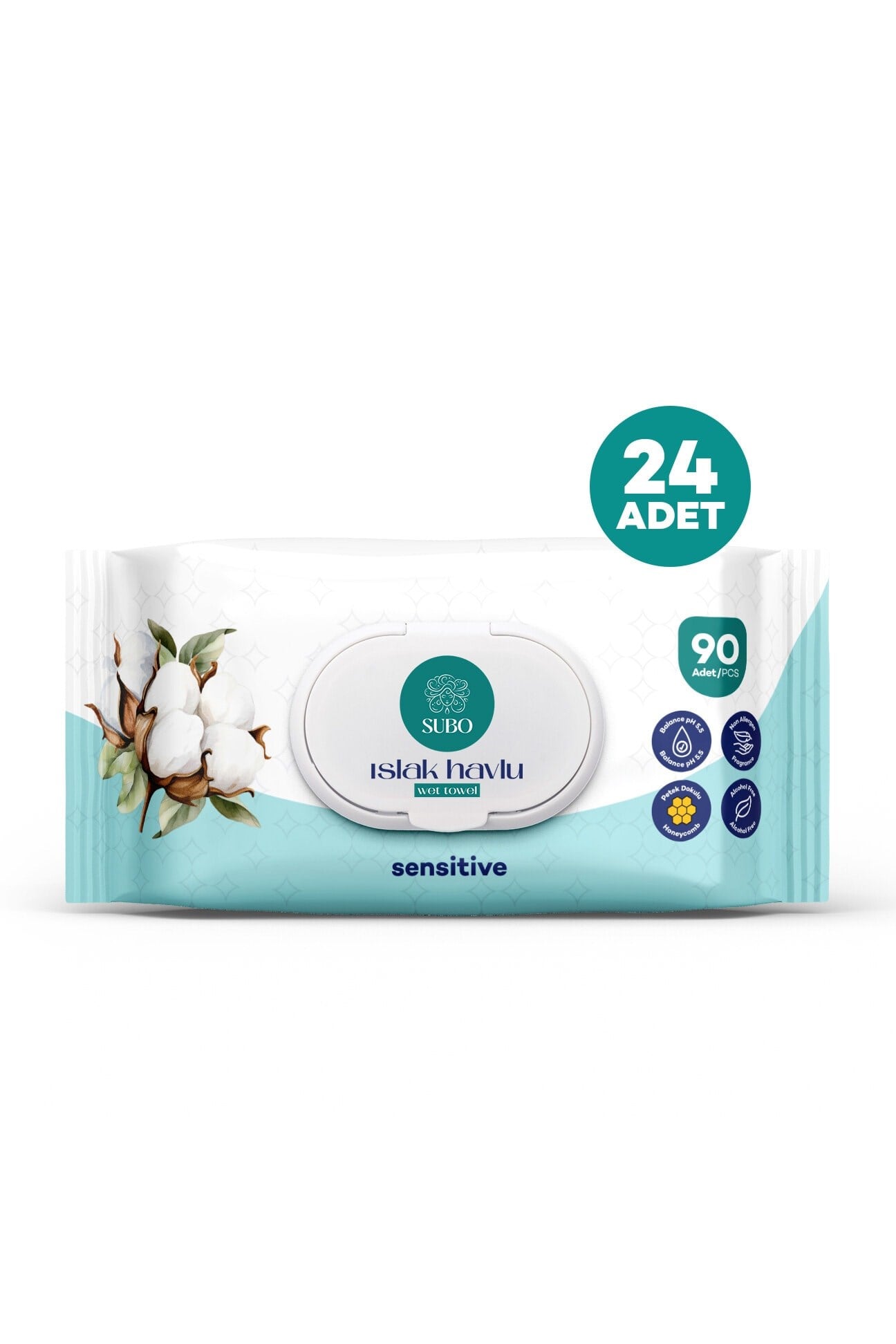 SUBO ISLAK HAVLU 90 'LI SENSİTİVE 24X90