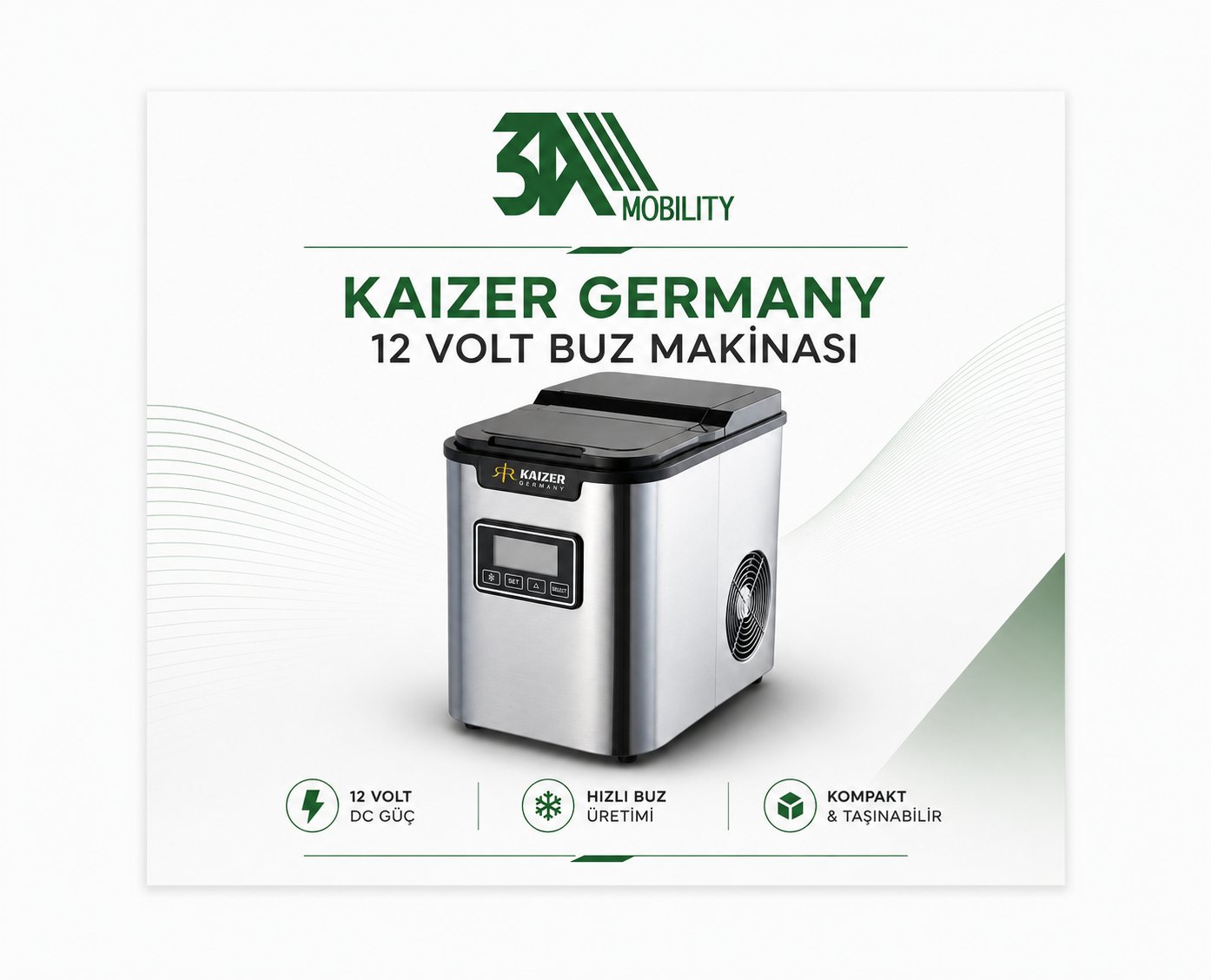 KAiZER GERMANY Buz Makinası 12 / 24 Volt