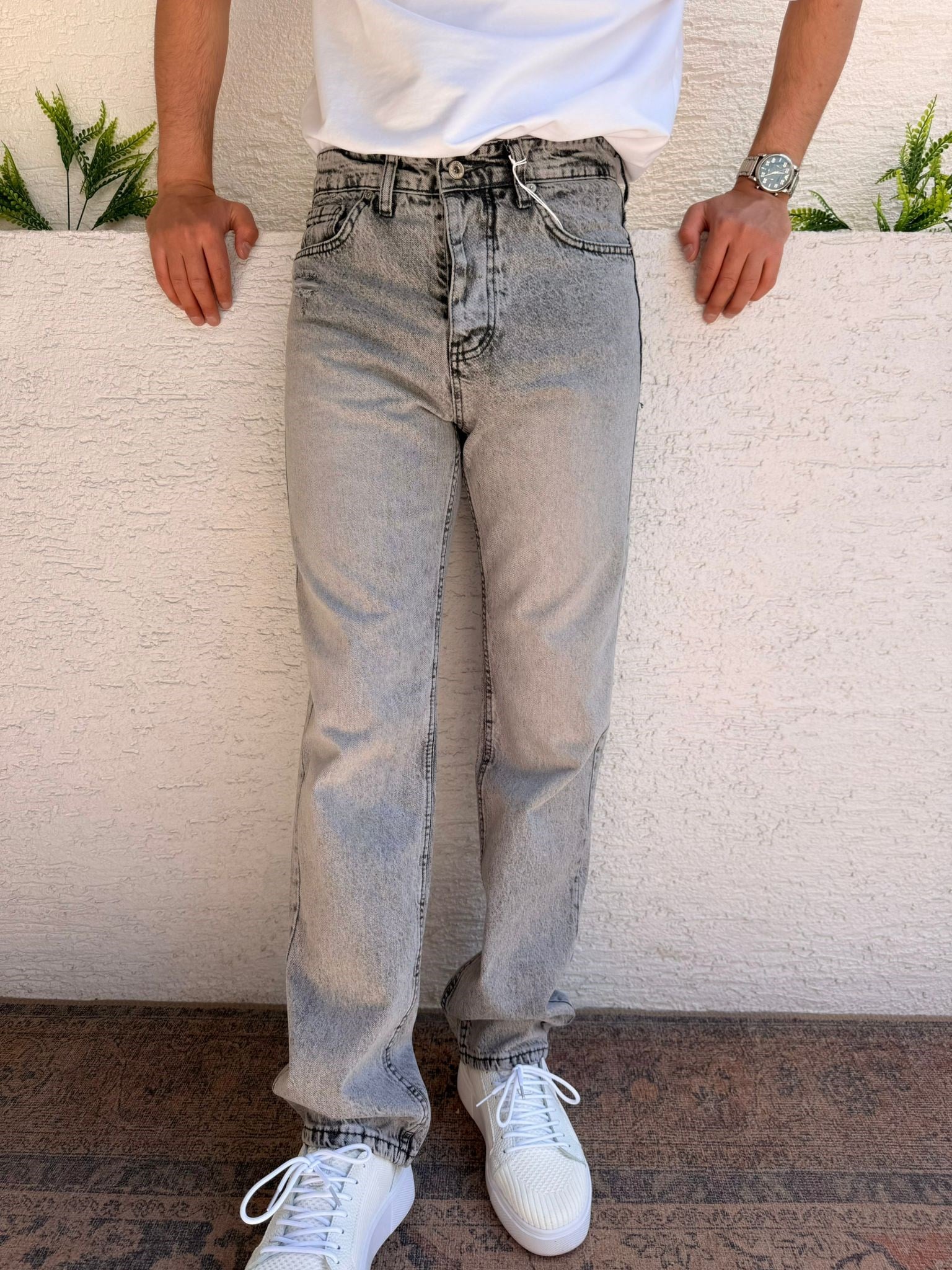 GRİ WE11 BAGGY KOT PANTOLON