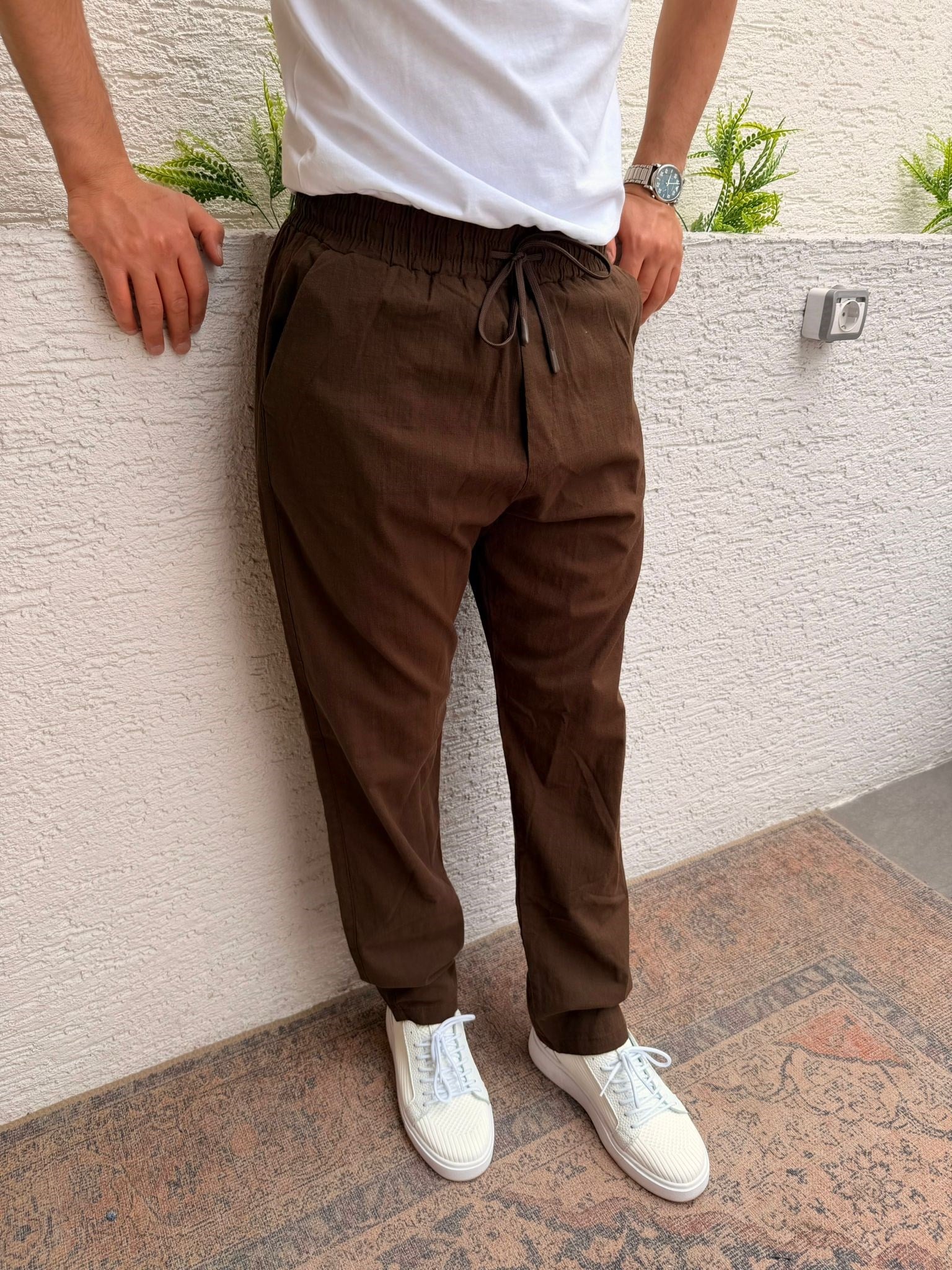 KAHVERENGİ MARRAKECH BAGGY MÜSLİN PANTOLON