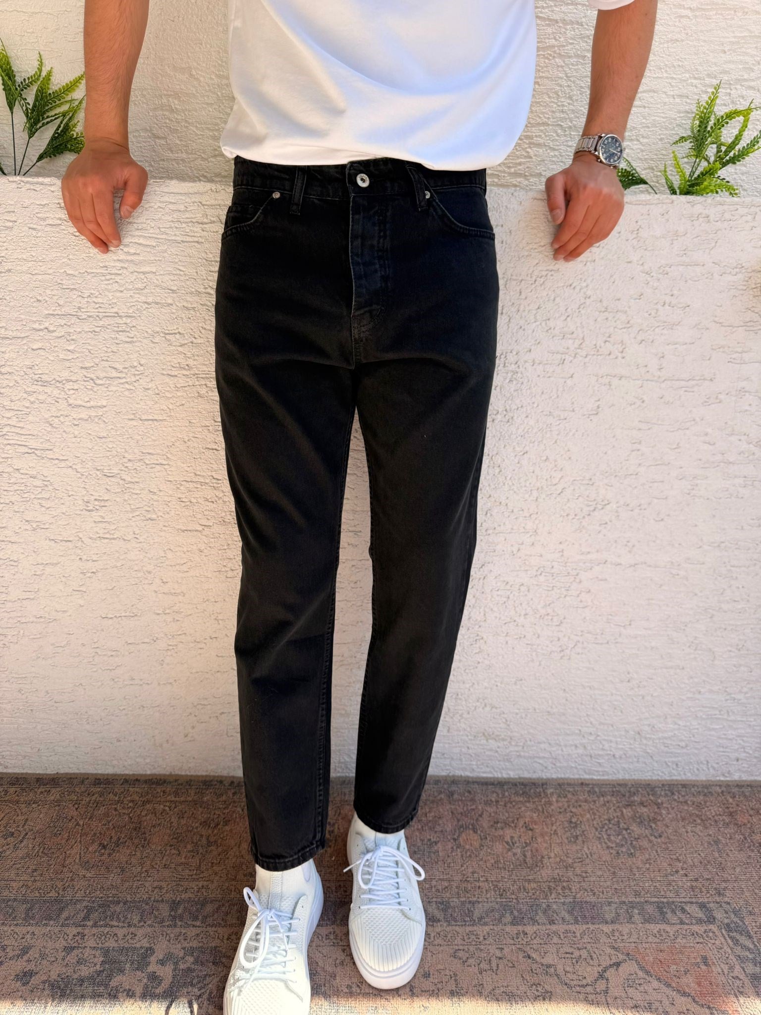 SİYAH WE11 BOYFRİEND KOT PANTOLON