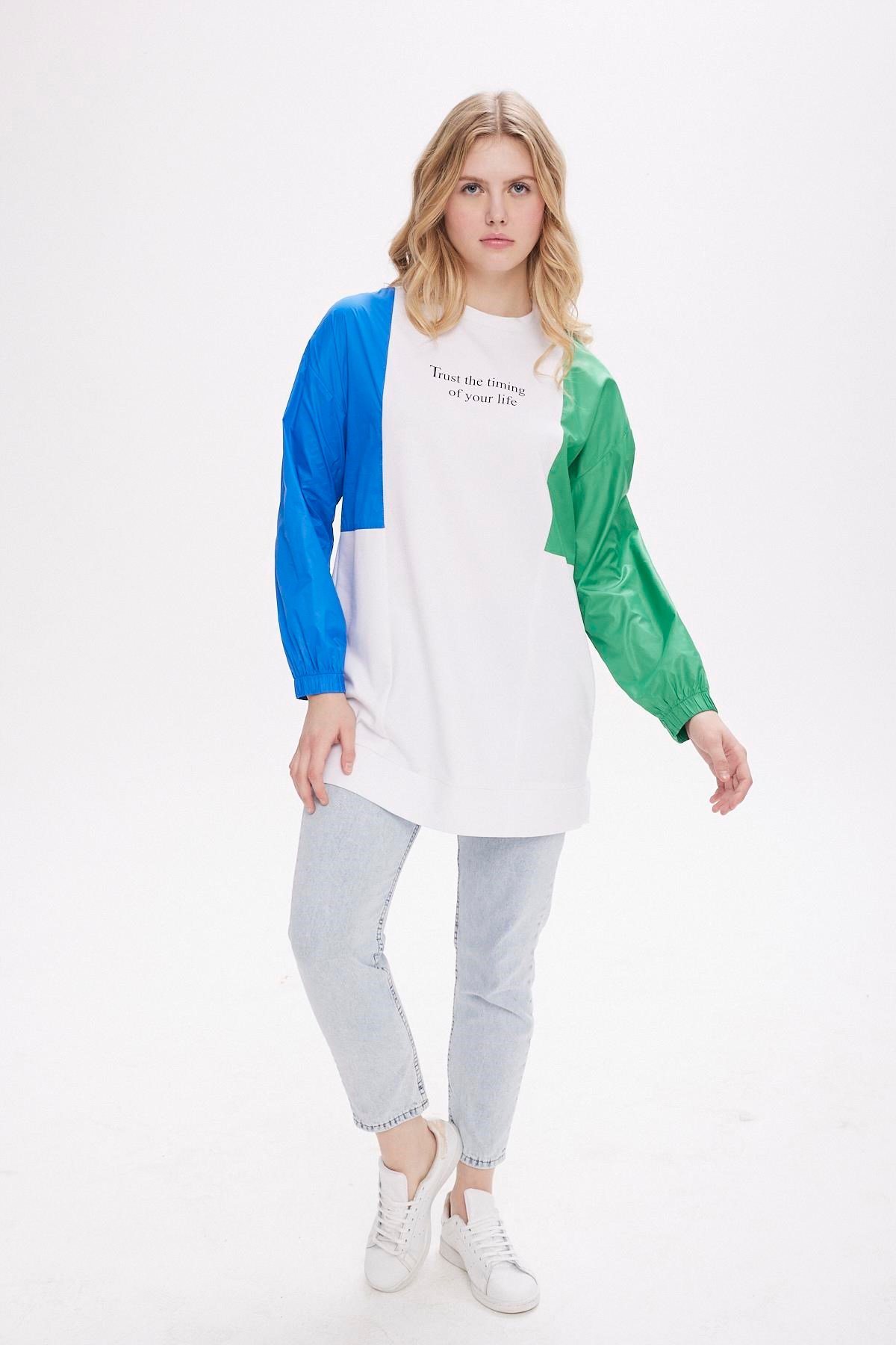 PARAŞÜT KOL DETAYLI SWEATSHIRT