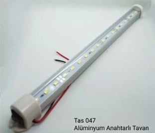 12V 25CM ALÜMİNYUM GÖVDE ANAHTARLI LED TAVAN LAMBA BEYAZ