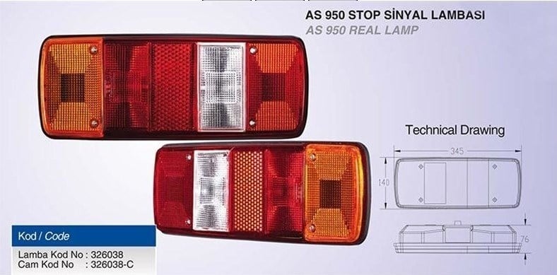 Dodge As950 Stop Lambası
