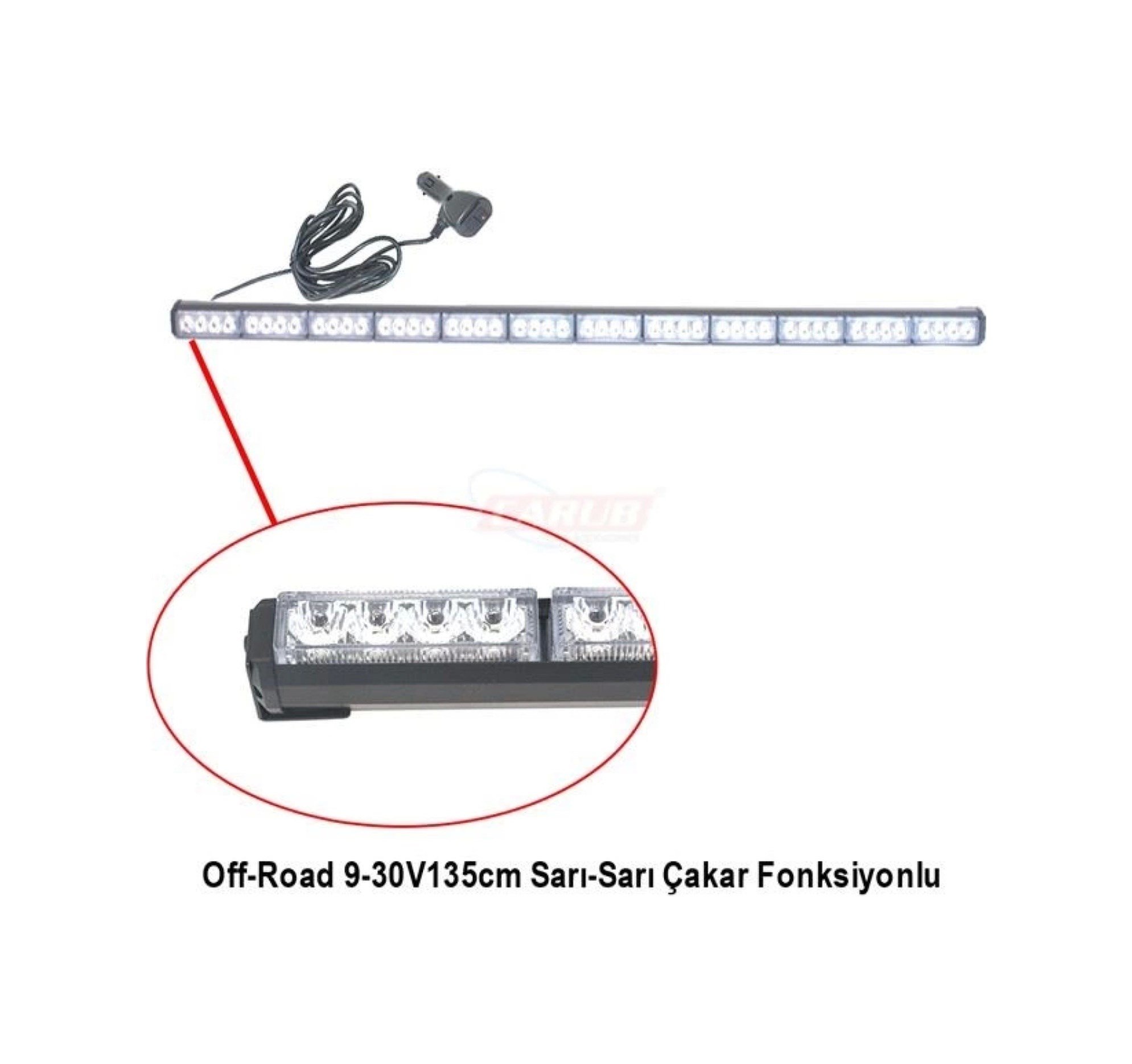 Off-road 9-30v 135cm Sarı Çakar Fonksiyon