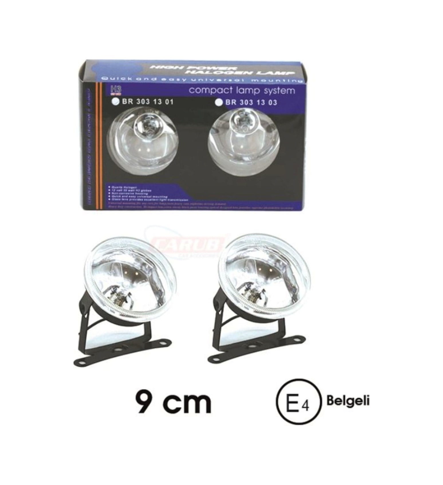 Sis Lambası Beyaz Yuvarlak 12v 9cm