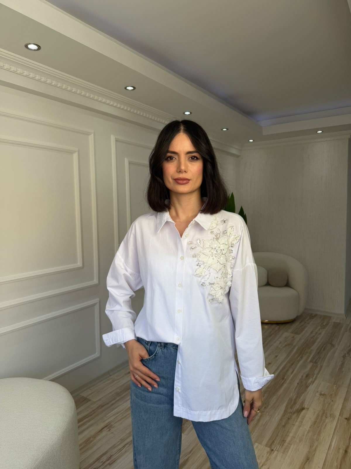 26-2KB0160 - 31362 BEBE PLUS GÖMLEK - BEYAZ