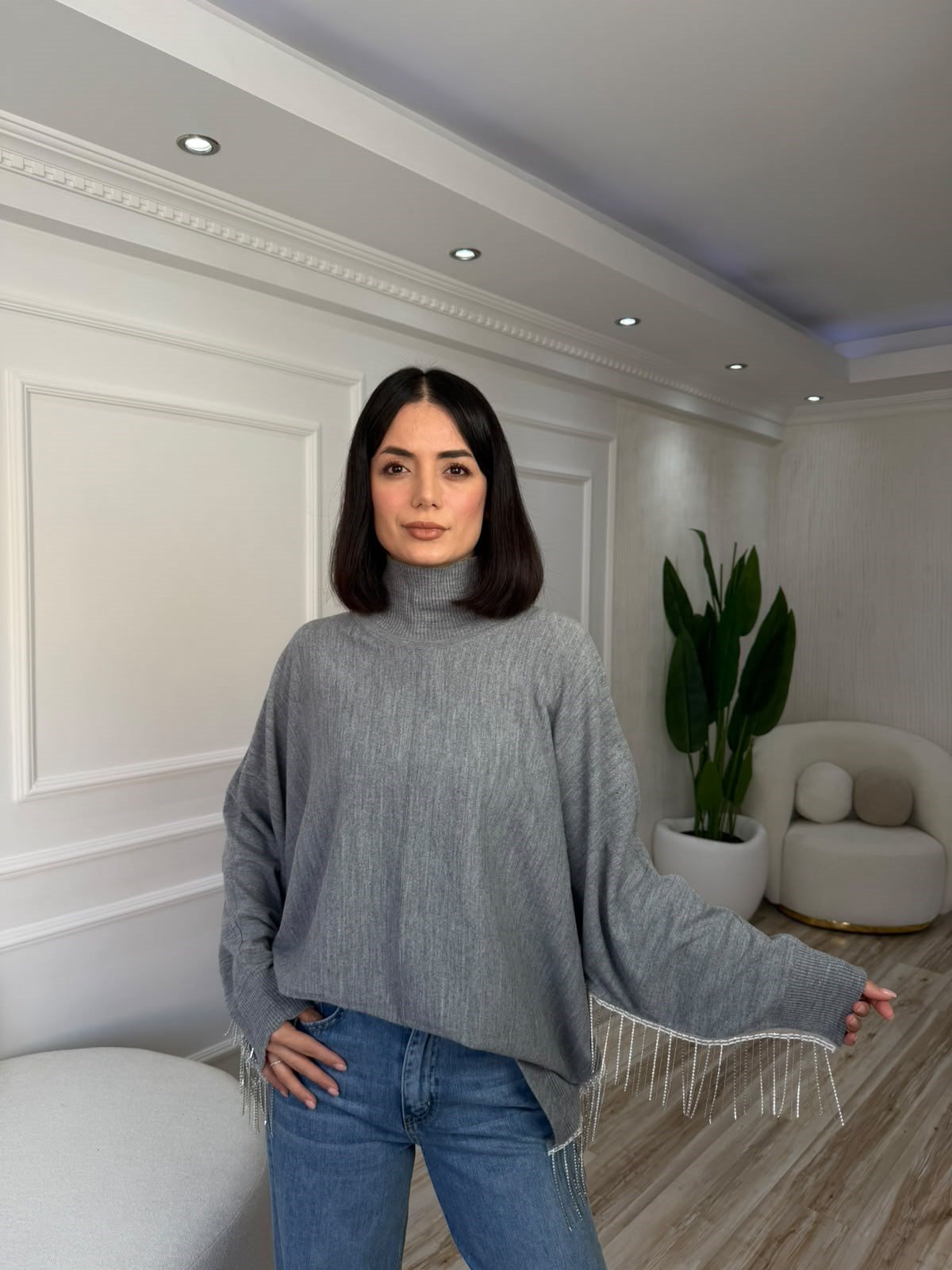 26-2KB0182 - 34534-1 MİSS POEM TRİKO KAZAK - ANTRASİT