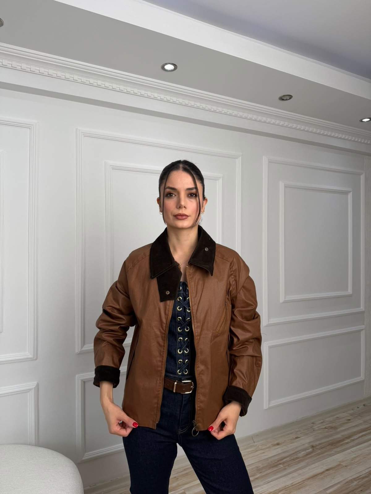 26-2KB0376 - 2679 CONCEPT KISA BOMBER - CAMEL