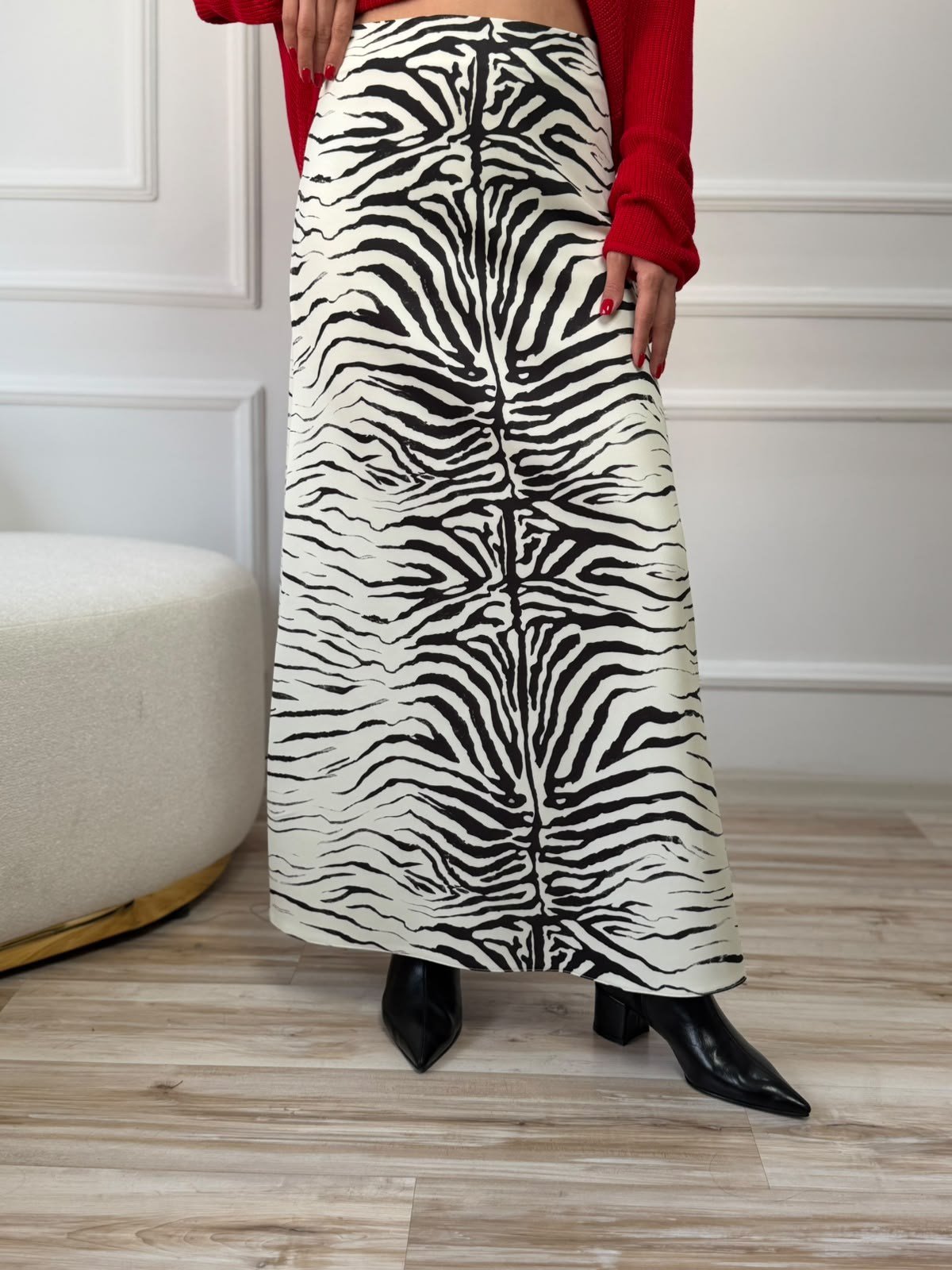26-2KB0713 - 3272 LİNE ZEBRA DESEN ETEK - ZEBRA