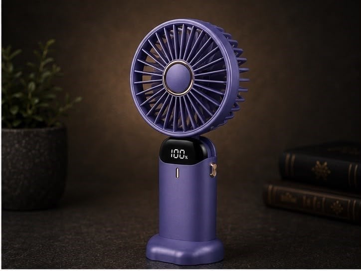 Katlanabilir Tasarımlı USB Şarjlı Sessiz El Vantilatörü Taşınabilir Mini Masaüstü Fan